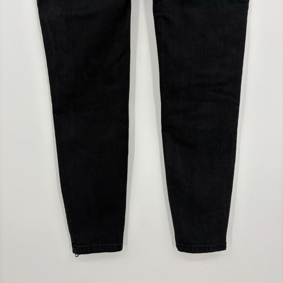 Free People Levon Skinny Jeans with Zipper Sides in Washed Black, Size 26, Punk - Picture 4 of 9
